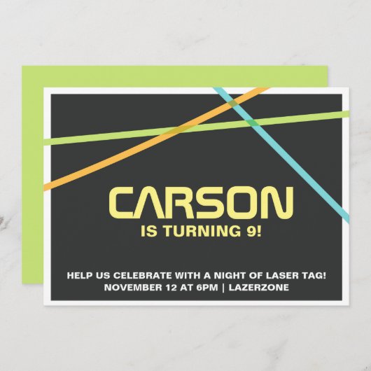 LaserLabel Uitnodigen Kaart (Voorkant / Achterkant)