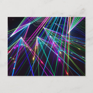 Laserlampconcert of muziekclub briefkaart