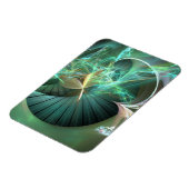 Laserlicht Show over groene schijf Magneet (Linkerzijde)