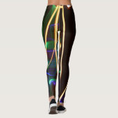 Laserlichte lijnen Afdrukken Afbeelding Leggings (Achterkant)