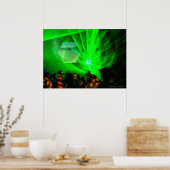 Laserlichten Buitenposter Poster (Keuken)