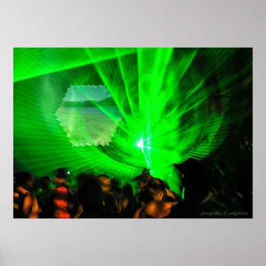 Laserlichten Buitenposter Poster (Voorkant)