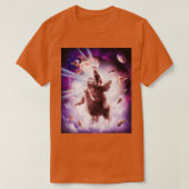 Laserogen Ruimte Kat Riddersleuf Llama Regenboog 3 T-shirt (Design voorkant)