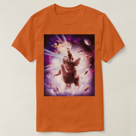 Laserogen Ruimte Kat Riddersleuf Llama Regenboog 3 T-shirt (Design voorkant)