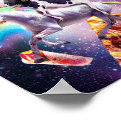 Laserogen ruimtetekat op Koe-eenheid - regenboog Poster (Hoek)