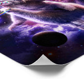 Laserogen ruimtevertakkingslantaarn llama - Regenb Poster (Hoek)