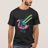 Laseroog Rex in Flamingo Float | Funny Galaxy Rex T-shirt (Voorkant)