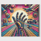 Laserrasters en Sci-Fi-thema's Cadeaupapier (Vlak)