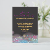 LASERS GLOW Bat Mitzvah Party Reception Card Kaart (Staand voorkant)
