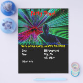 Lasers op DJ party flyer (Enkel)