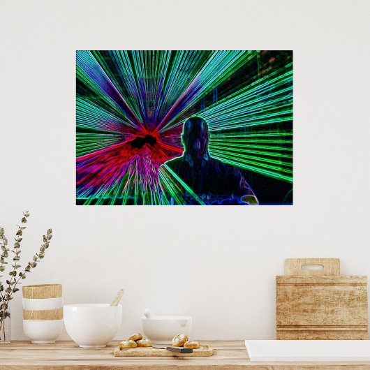 Lasers op DJ Poster (Keuken)