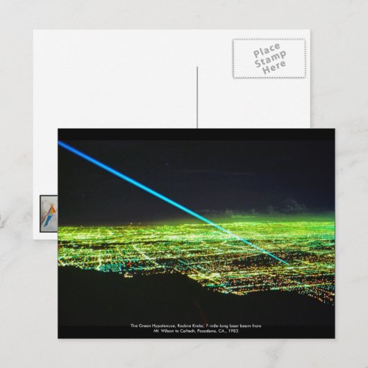 Lasersculptuur van het Briefkaart Rockne Krebs (Voorkant / Achterkant)