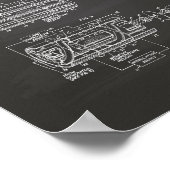 Lasersysteem 1960 Patent Art Chalkboard Poster (Hoek)