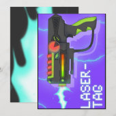 Lasertag Karte Kaart (Voorkant / Achterkant)