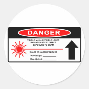 Laserwaarschuwing Sticker klasse 3B