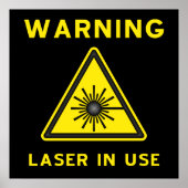 Laserwaarschuwingssymbool Poster (Voorkant)