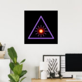 Laserwaarschuwingssymbool Poster (Thuiskantoor)