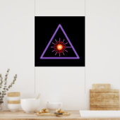 Laserwaarschuwingssymbool Poster (Keuken)