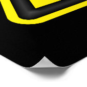 Laserwaarschuwingssymbool Poster (Hoek)