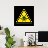 Laserwaarschuwingssymbool Poster (Thuiskantoor)
