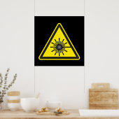 Laserwaarschuwingssymbool Poster (Keuken)