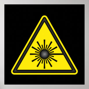 Laserwaarschuwingssymbool Poster