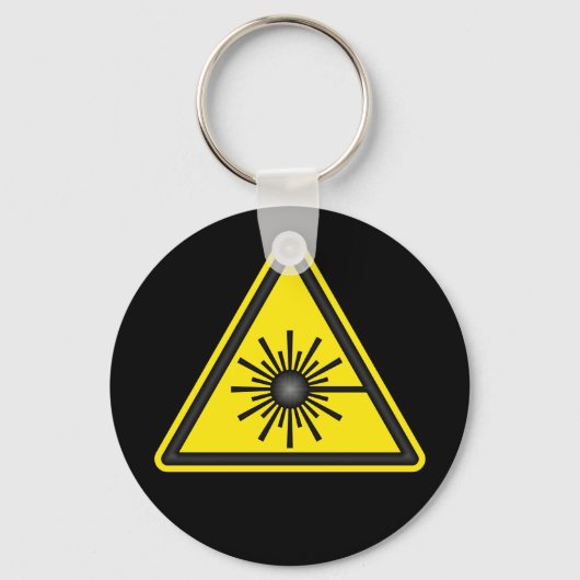 Laserwaarschuwingssymbool Sleutelhanger (Voorkant)