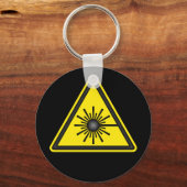 Laserwaarschuwingssymbool Sleutelhanger (Voorkant)