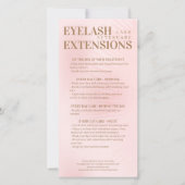 Lash Aftercare Beige roze Eyelash Schaduwgradiënt Bedankkaart (Voorkant)