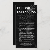 Lash Aftercare Black Eyelash Shadow Gradiënt Mesh Bedankkaart (Voorkant / Achterkant)