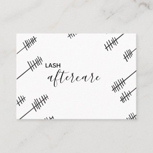 Lash Aftercare Card Visitekaartje (Voorkant)