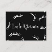 Lash Aftercare Card zwart-wit Visitekaartje (Voorkant)