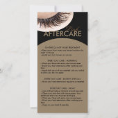 Lash Aftercare Curly Lashes Zwart & Bruin Bedankkaart (Voorkant)