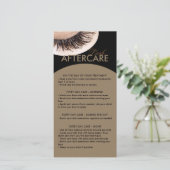 Lash Aftercare Curly Lashes Zwart & Bruin Bedankkaart (Staand voorkant)