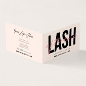 Lash Aftercare Instructions & Appointment Loyalty Visitekaartje (Buitenkant)