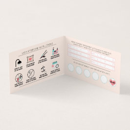 Lash Aftercare Instructions & Appointment Loyalty Visitekaartje