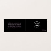 Lash Aftercare Instructions & Appointment Reminder Visitekaartje (Buitenkant ongevouwen)