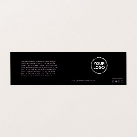 Lash Aftercare Instructions & Appointment Reminder Visitekaartje (Buitenkant ongevouwen)