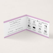 Lash Aftercare Instructions & Appointment Reminder Visitekaartje (Binnen)