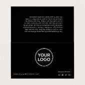 Lash Aftercare Instructions & Appointment Reminder Visitekaartje (Buitenkant ongevouwen)