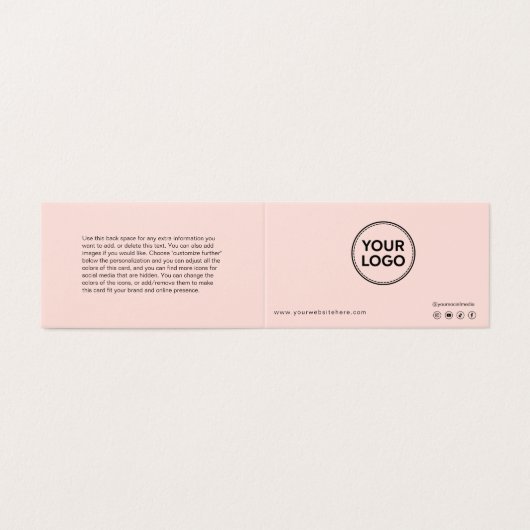 Lash Aftercare Instructions & Appointment Reminder Visitekaartje (Buitenkant ongevouwen)