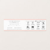 Lash Aftercare Instructions & Appointment Reminder Visitekaartje (Binnenkant ongevouwen)