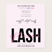 Lash Aftercare Instructions & Appointment Reminder Visitekaartje (Buitenkant ongevouwen)