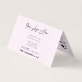 Lash Aftercare Instructions & Appointment Reminder Visitekaartje (Achterkant)