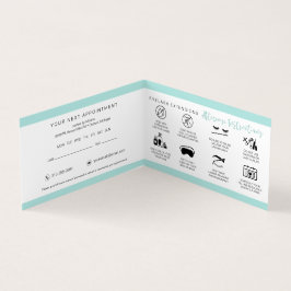 Lash Aftercare Instructions & Appointment Reminder Visitekaartje