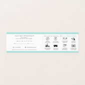 Lash Aftercare Instructions & Appointment Reminder Visitekaartje (Binnenkant ongevouwen)