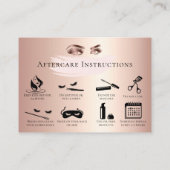 Lash Aftercare Lashes Aftercare kaart Marmer (Achterkant)