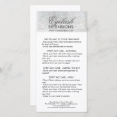 Lash Aftercare White Glitter Snow Star Bedankkaart (Voorkant / Achterkant)