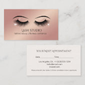 Lash Appointment Card Elegant Design Afsprakenkaartje (Voorkant / Achterkant)