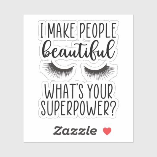 Lash artiest, Lash Tech, Estheticus, Make-up artie Sticker (Vel)